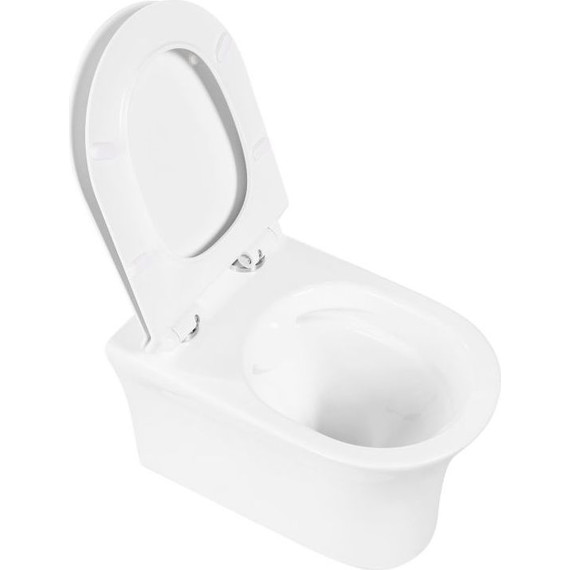 Унитаз подвесной безободковый BelBagno Ancona BB1224CHR-SM	 фото 3