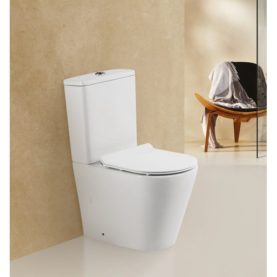 Унитаз-компакт безободковый BelBagno Flay-R BB2149CPR фото 5