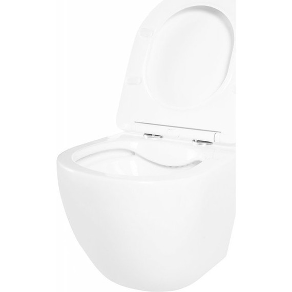 Унитаз подвесной безободковый BelBagno Uno BB3105CHR/SC с тонкой крышкой микролифт - 6 Унитаз подвесной безободковый BelBagno Uno BB3105CHR/SC с тонкой крышкой микролифт фото 6