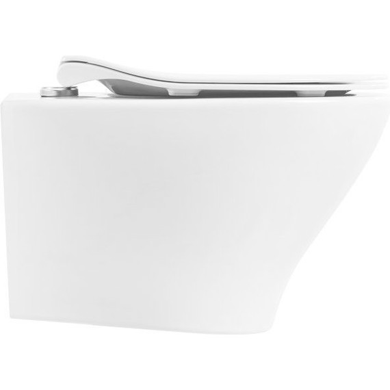 Унитаз подвесной безободковый BelBagno Acqua BB340CHR фото 4