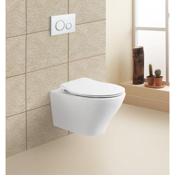 Унитаз подвесной безободковый BelBagno Acqua BB340CHR фото 8