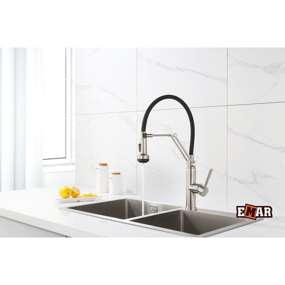 Смеситель для кухни Emar ЕСВ 7012, сатин фото 7
