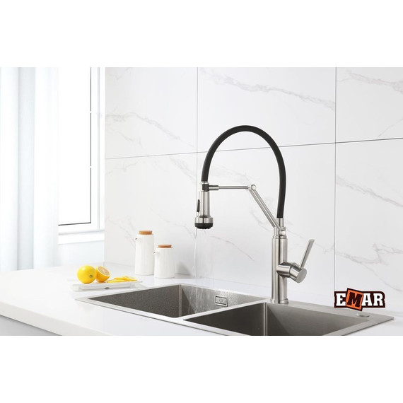 Смеситель для кухни Emar ЕСВ 7012, сатин фото 8