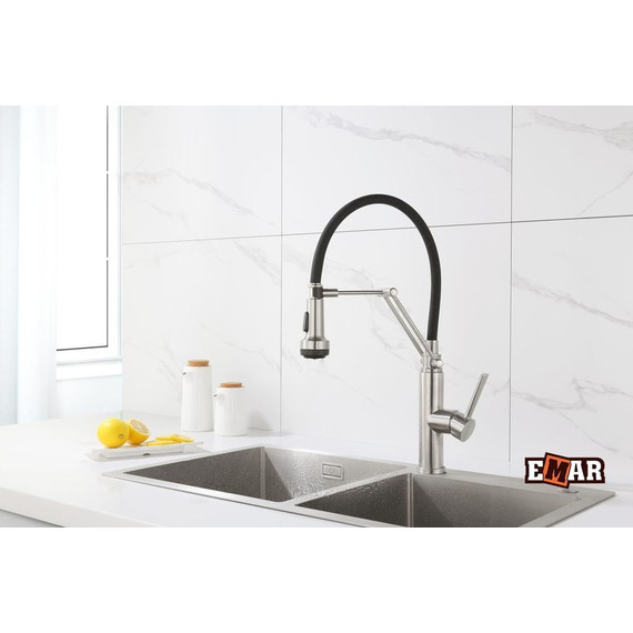 Смеситель для кухни Emar ЕСВ 7012, сатин фото 9