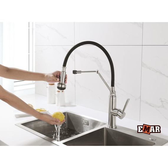 Смеситель для кухни Emar ЕСВ 7012, сатин фото 10