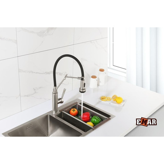 Смеситель для кухни Emar ЕСВ 7012, сатин фото 12