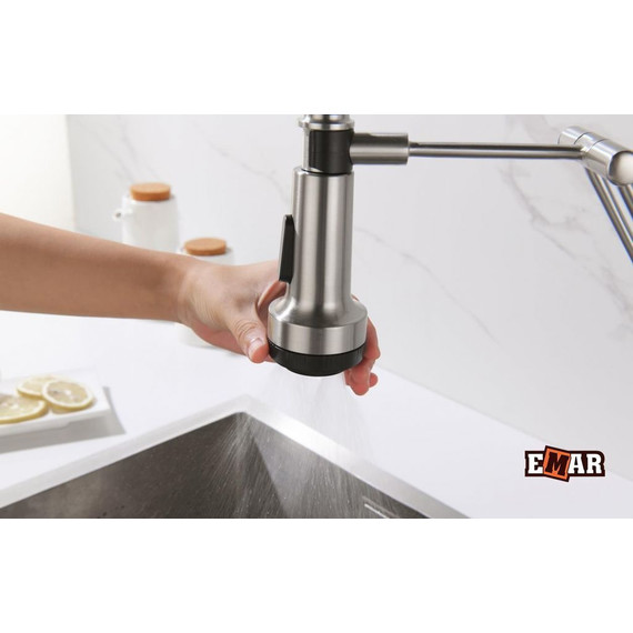 Смеситель для кухни Emar ЕСВ 7012, сатин фото 14