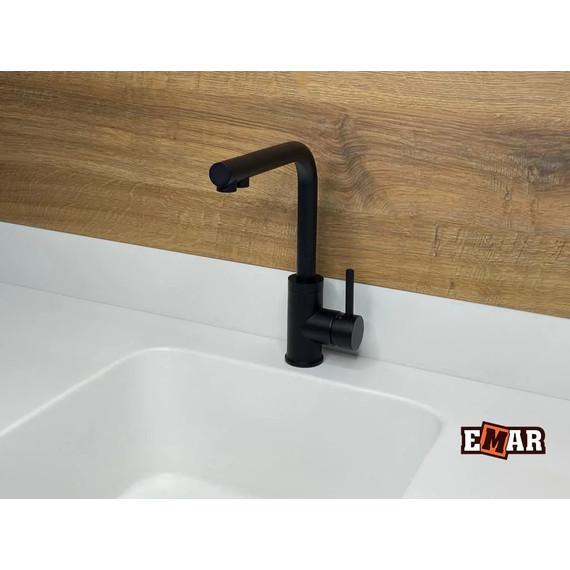 Смеситель для кухни Emar ЕСВ 7015, чёрный, Цвет производителя: чёрный фото 2