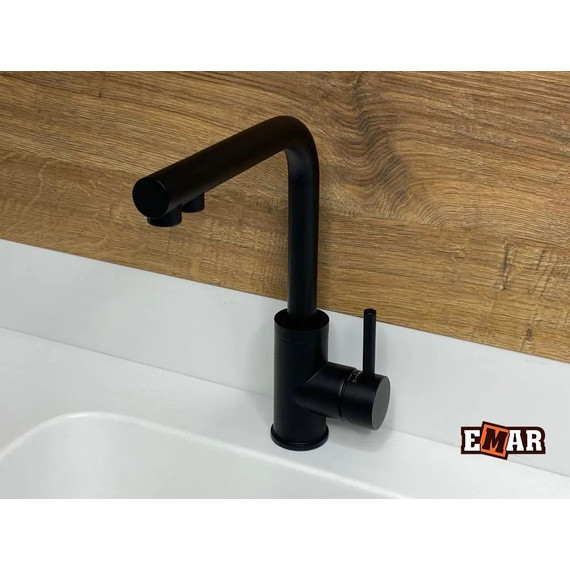 Смеситель для кухни Emar ЕСВ 7015, чёрный, Цвет производителя: чёрный фото 3