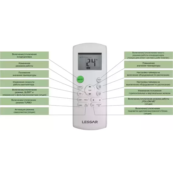 Сплит-система Lessar Ego LS-HE09KNA2AD/LU-HE09KNA2AD - 3 Сплит-система Lessar Ego LS-HE09KNA2AD/LU-HE09KNA2AD фото 3