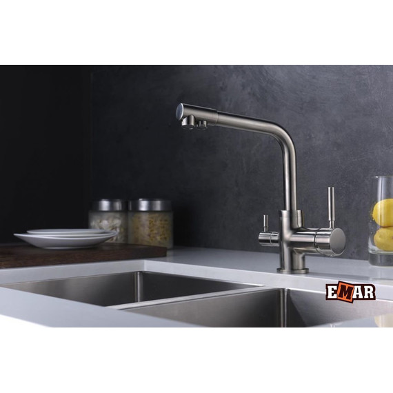 Смеситель для кухни Emar 3003NS, сатин, Цвет производителя: сатин фото 2