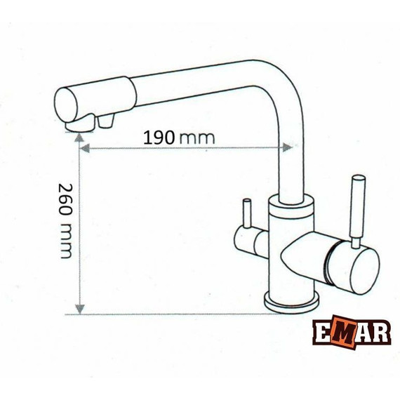 Смеситель для кухни Emar 3003NS, сатин, Цвет производителя: сатин фото 8