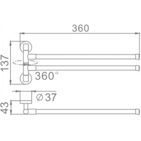 Держатель для полотенца Haiba HB112 фото 2