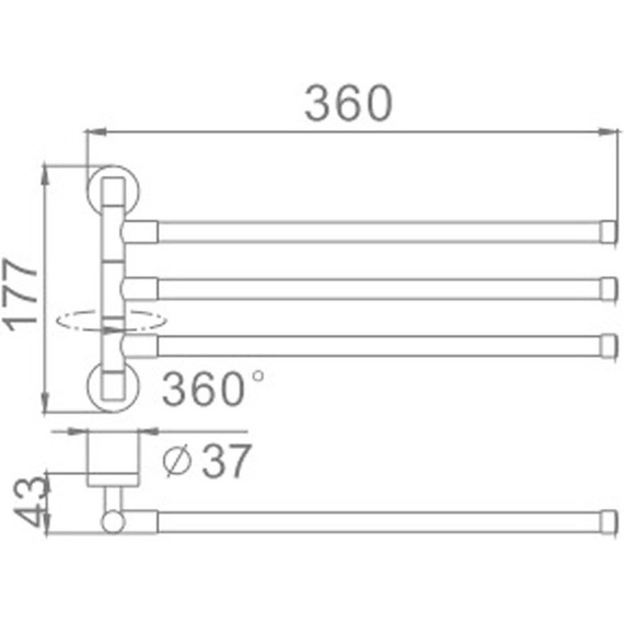 Держатель для полотенца Haiba HB113 фото 2
