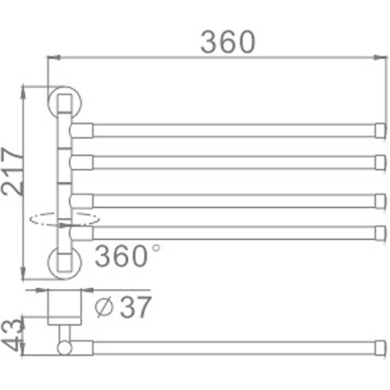 Держатель для полотенца Haiba HB114 - 2 Держатель для полотенца Haiba HB114 фото 2