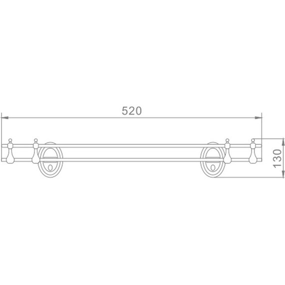 Cтеклянная полка Haiba 52 см HB1507 фото 3