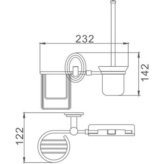 Ёршик для унитаза с держателем для дезодоранта Haiba HB1510-1 - 2 Ёршик для унитаза с держателем для дезодоранта Haiba HB1510-1 фото 2