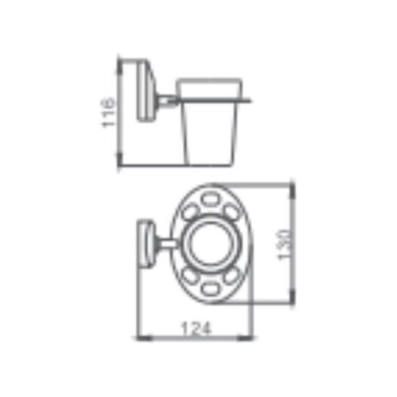 Стакан для зубных щеток Haiba HB1606-1 фото 2