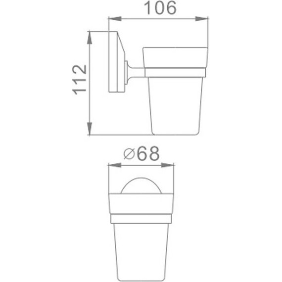 Стакан для зубных щеток Haiba HB1606 - 2 Стакан для зубных щеток Haiba HB1606 фото 2