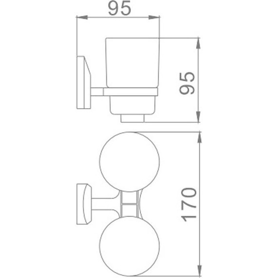 Двойной cтакан для зубных щеток Haiba HB1608 - 2 Двойной cтакан для зубных щеток Haiba HB1608 фото 2