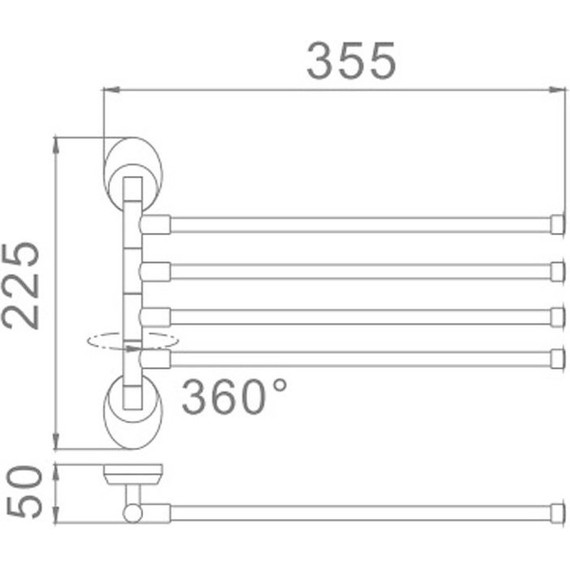 Держатель для полотенца Haiba HB1614 фото 2