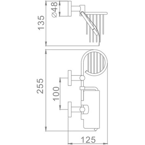 Держатель для туалетной бумаги и дезодоранта Haiba HB1703-1 фото 2