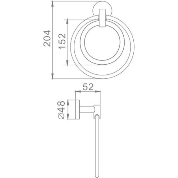 Кольцо для полотенец Haiba HB1704-1 фото 2