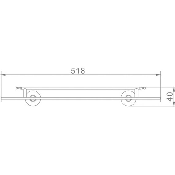 Cтеклянная полка Haiba 52 см HB1707 фото 2