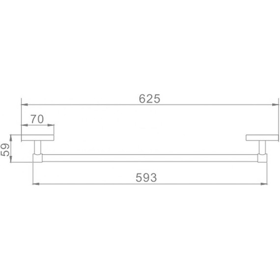 Полотенцедержатель Haiba 55 см HB1901 фото 2