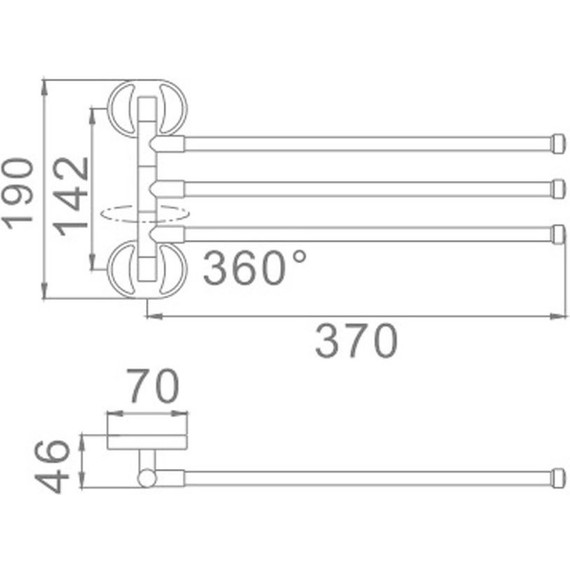 Держатель для полотенца Haiba HB1913 фото 2