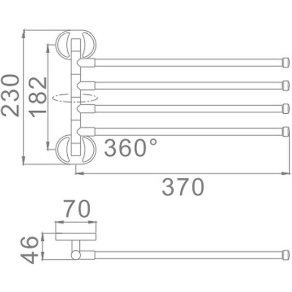Держатель для полотенца Haiba HB1914 фото 2