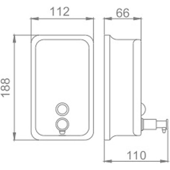 Дозатор для жидкого мыла Haiba HB402 - 2 Дозатор для жидкого мыла Haiba HB402 фото 2