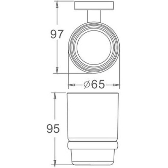 Стакан для зубных щеток Haiba HB8606 - 2 Стакан для зубных щеток Haiba HB8606 фото 2