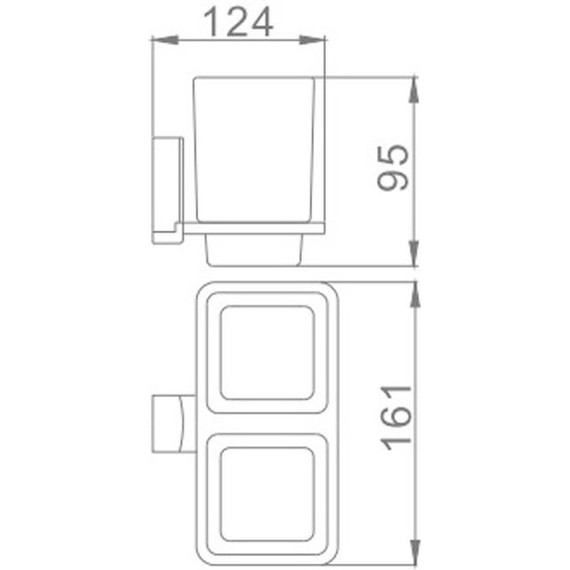 Двойной cтакан для зубных щеток Haiba HB8808 - 2 Двойной cтакан для зубных щеток Haiba HB8808 фото 2