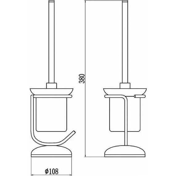 Ёршик для унитаза напольный Haiba HB910 - 2 Ёршик для унитаза напольный Haiba HB910 фото 2