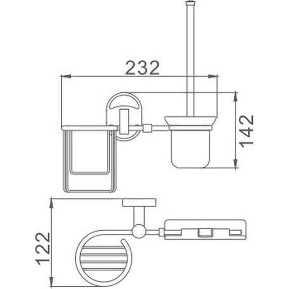 Ёршик для унитаза с держателем для дезодоранта Haiba HB1910-1 - 2 Ёршик для унитаза с держателем для дезодоранта Haiba HB1910-1 фото 2