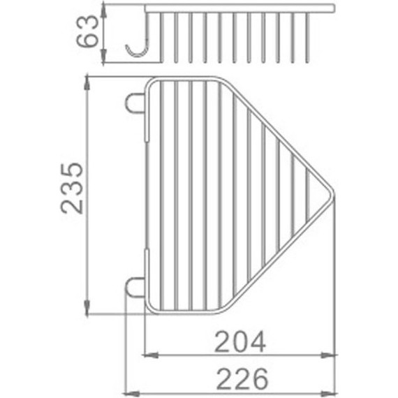 Полка угловая Haiba HB335 - 2 Полка угловая Haiba HB335 фото 2