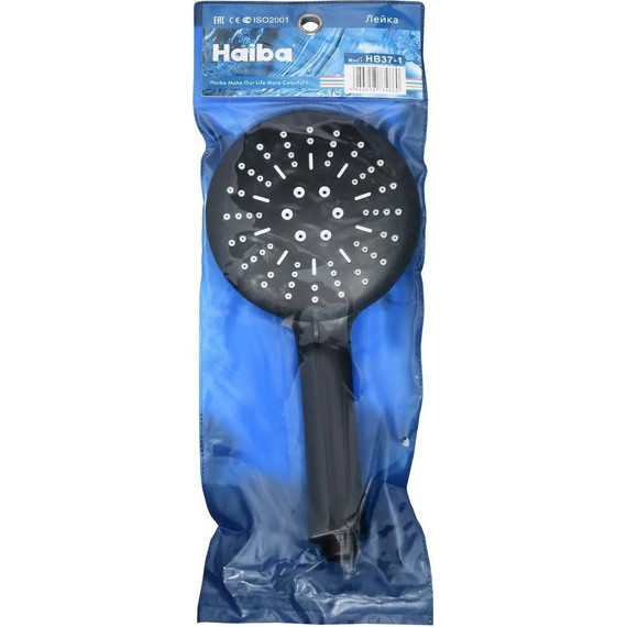 Ручной душ Haiba HB37-1, чёрный матовый фото 2