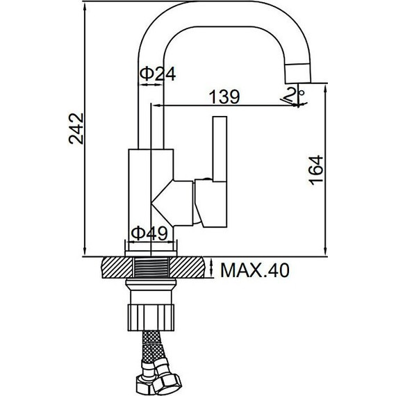 Смеситель для раковины Ledeme L1099 фото 2