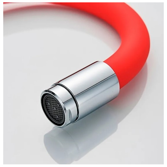 Смеситель для раковины Ledeme L1399-1 красный/хром - 5 Смеситель для раковины Ledeme L1399-1 красный/хром фото 5