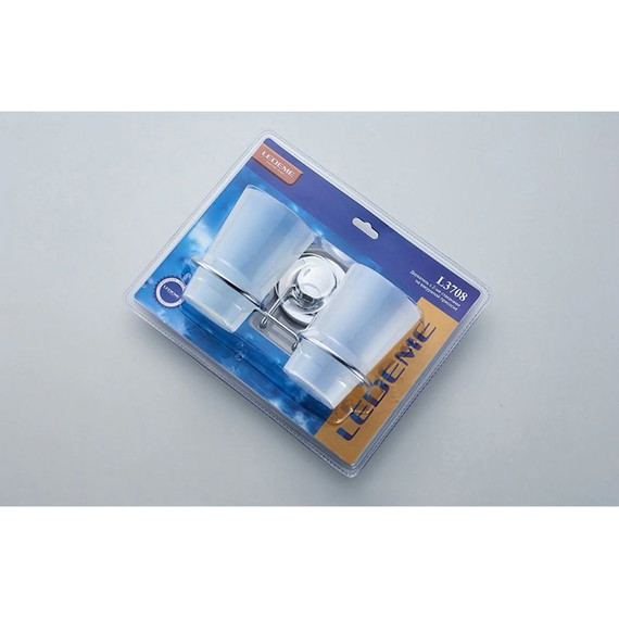 Двойной стакан для зубных щеток Ledeme L3708 - 5 Двойной стакан для зубных щеток Ledeme L3708 фото 5