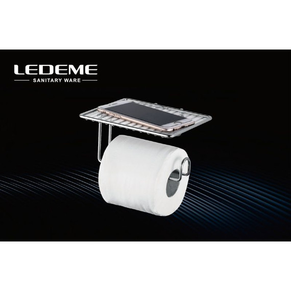 Держатель для туалетной бумаги с полкой Ledeme L505 фото 2