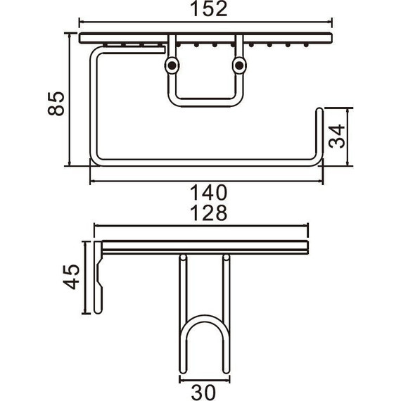 Держатель для туалетной бумаги с полкой Ledeme L505 фото 3