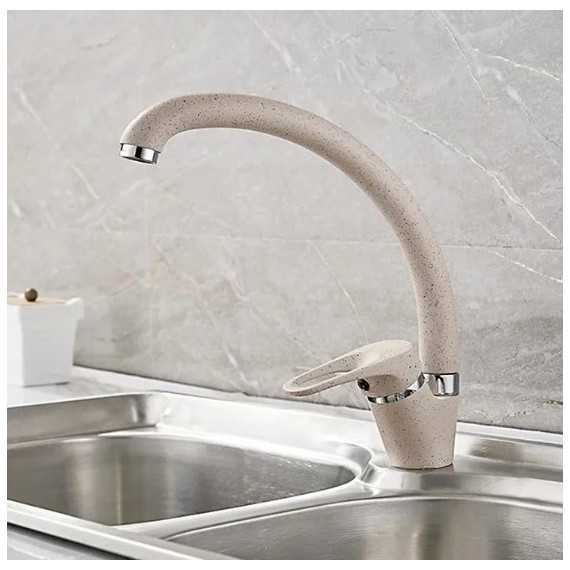 Смеситель для кухни Ledeme L5913K, бежевый фото 3