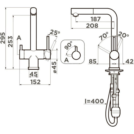 Смеситель для кухни Omoikiri Takamatsu-S GB 4994358 фото 3