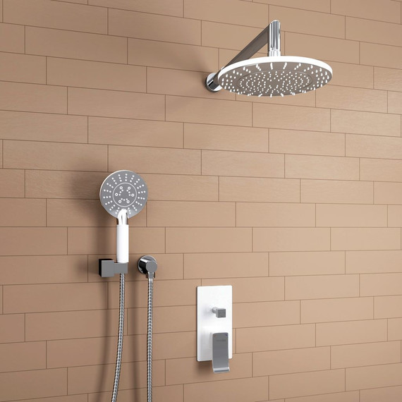 Душевая система для душа WasserKraft A16067WHITE, белый/хром фото 8