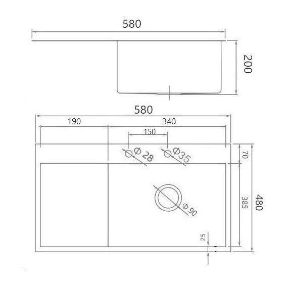 Кухонная мойка Gerhans K35848B-R 1 мм, PVD графит, Цвет производителя: графит - 5 Кухонная мойка Gerhans K35848B-R 1 мм, PVD графит, Цвет производителя: графит фото 5