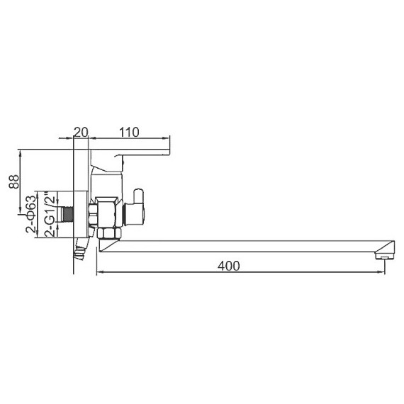 Смеситель для ванны Ledeme L2266 - 8 Смеситель для ванны Ledeme L2266 фото 8