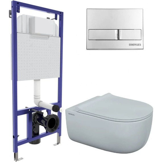 Инсталляция Berges Wasserhaus Novum с подвесным унитазом Ego XL Rimless 043203 фото 