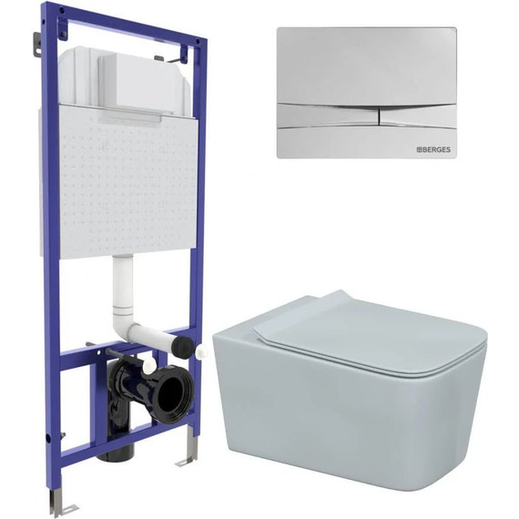 Инсталляция Berges Wasserhaus Novum с подвесным унитазом Floe Rimless 043223 фото 
